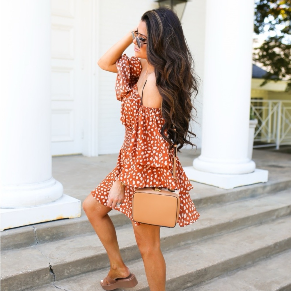 Forever 21 Polka Dot Off-Shoulder Dress